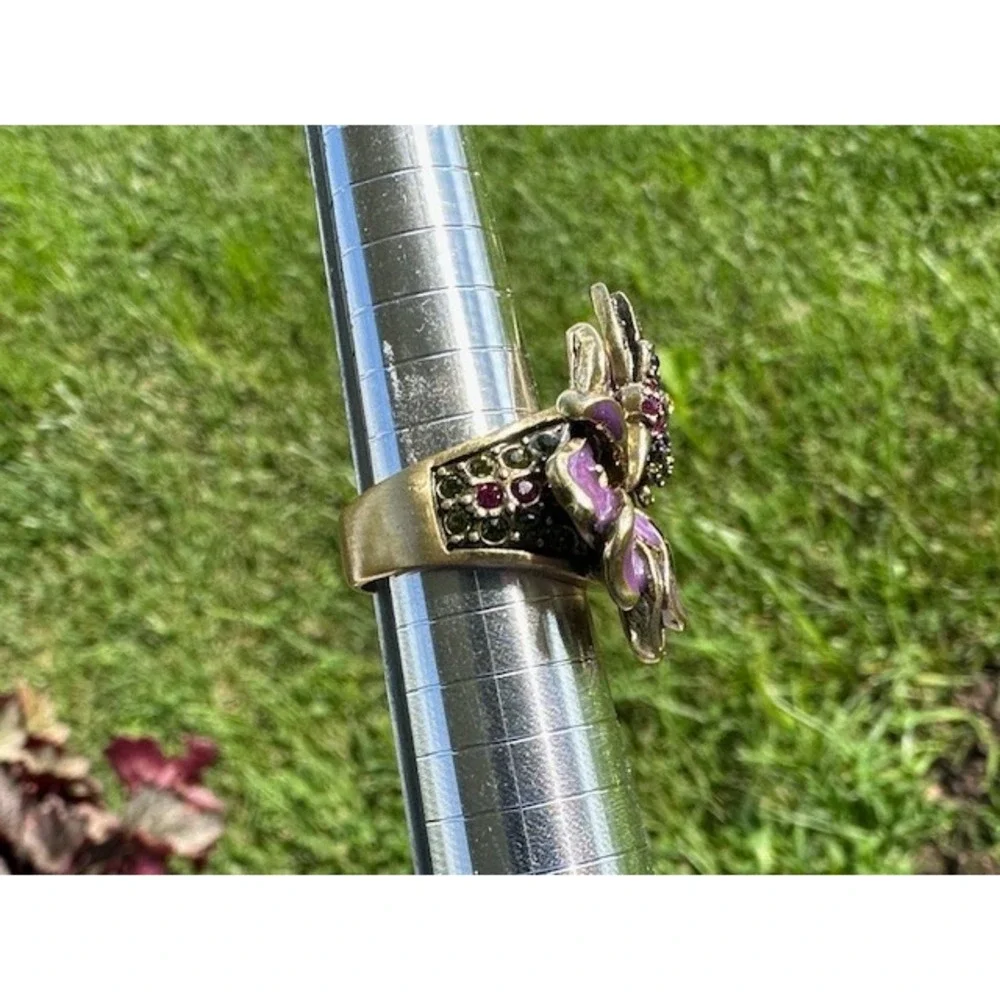 New Heidi Daus Ring size 6 Humming Bird‎ and flower